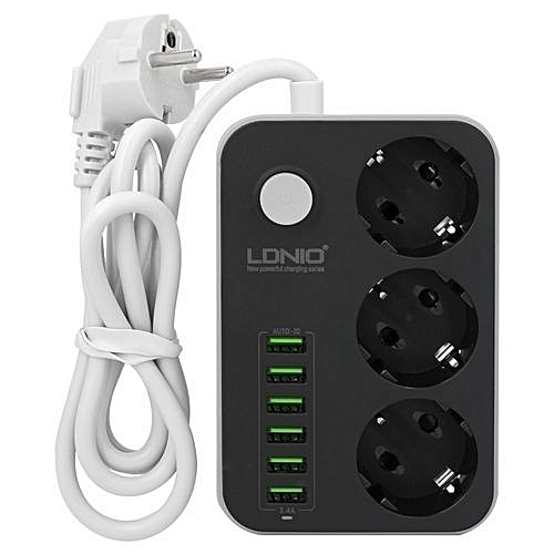 PRISE LDNIO 3 PRISES FR 1.6M 6USB